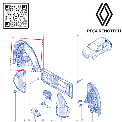 RN 08391R-P 265508391R LANTERNA TRAS. DIR. CL2 HATCH 12... - 4